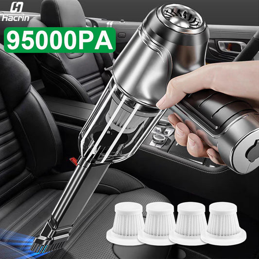 Car Vacuum Cleaner 95000PA Strong Suction Handheld Wireless Vacuum Cleaner Blower 2 in 1 Portable Vacuum Cleaner for Car Home